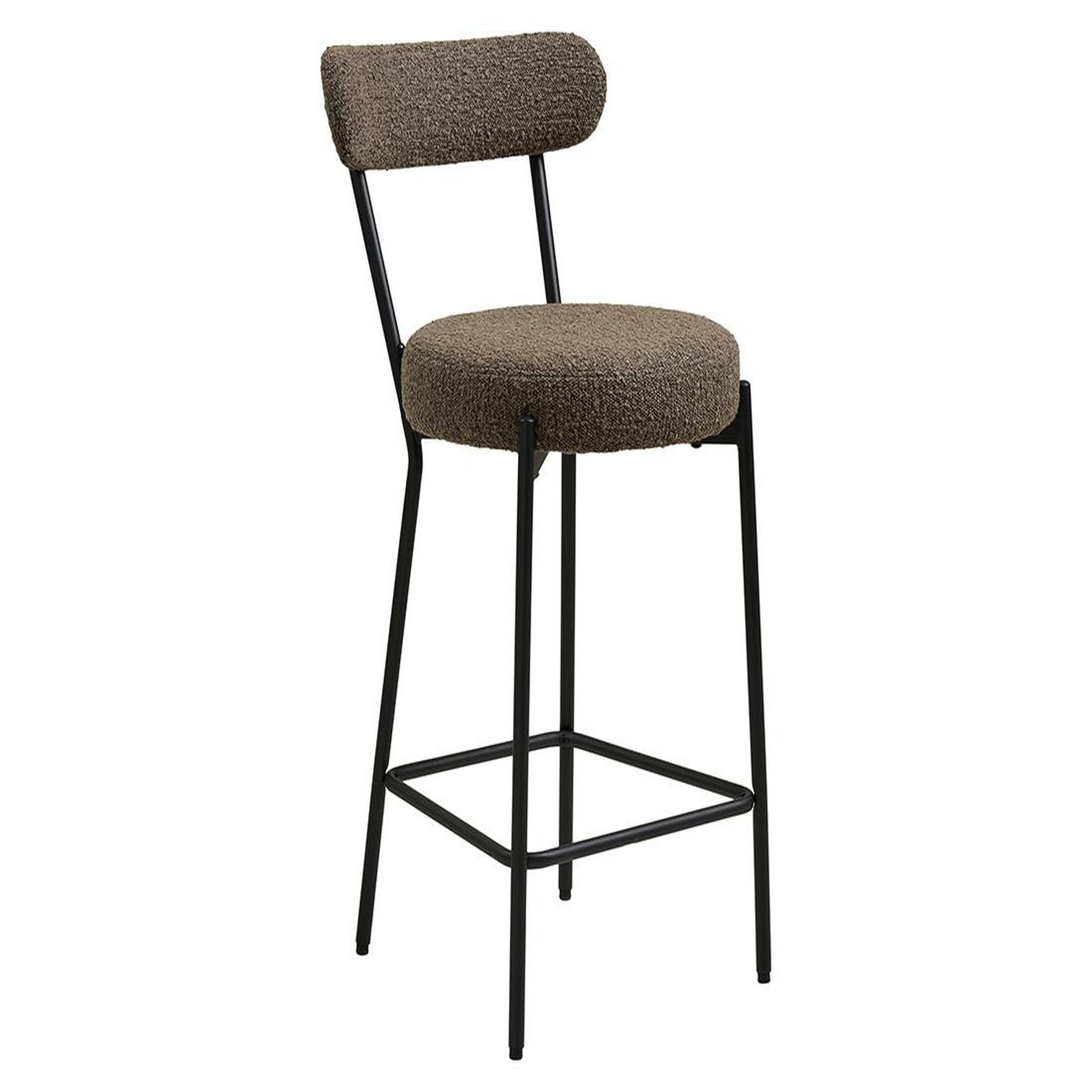 Voir la diapositive 1 : LISA DESIGN Ivanec - tabouret de bar - en tissu bouclette