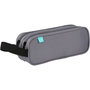 Voir la diapositive 2 : AUCHAN Trousse 2 compartiments rectangle grise
