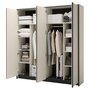 Voir la diapositive 3 : BEST MOBILIER Kimi - armoire - 4 portes - led et miroirs inclus - 251x215 cm