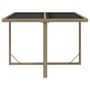 Voir la diapositive 3 : VIDAXL Table de jardin Beige 109x107x74 cm Resine tressee et verre