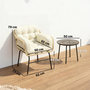 Voir la diapositive 3 : OUTSUNNY Salon de jardin 2 places design résine tressée effet rotin naturel métal noir