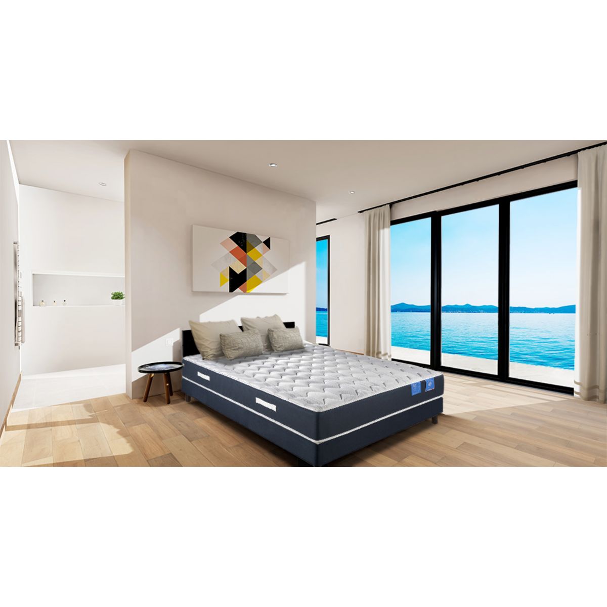 Sommier tapissier 160x200 cm THALASSO MARINE