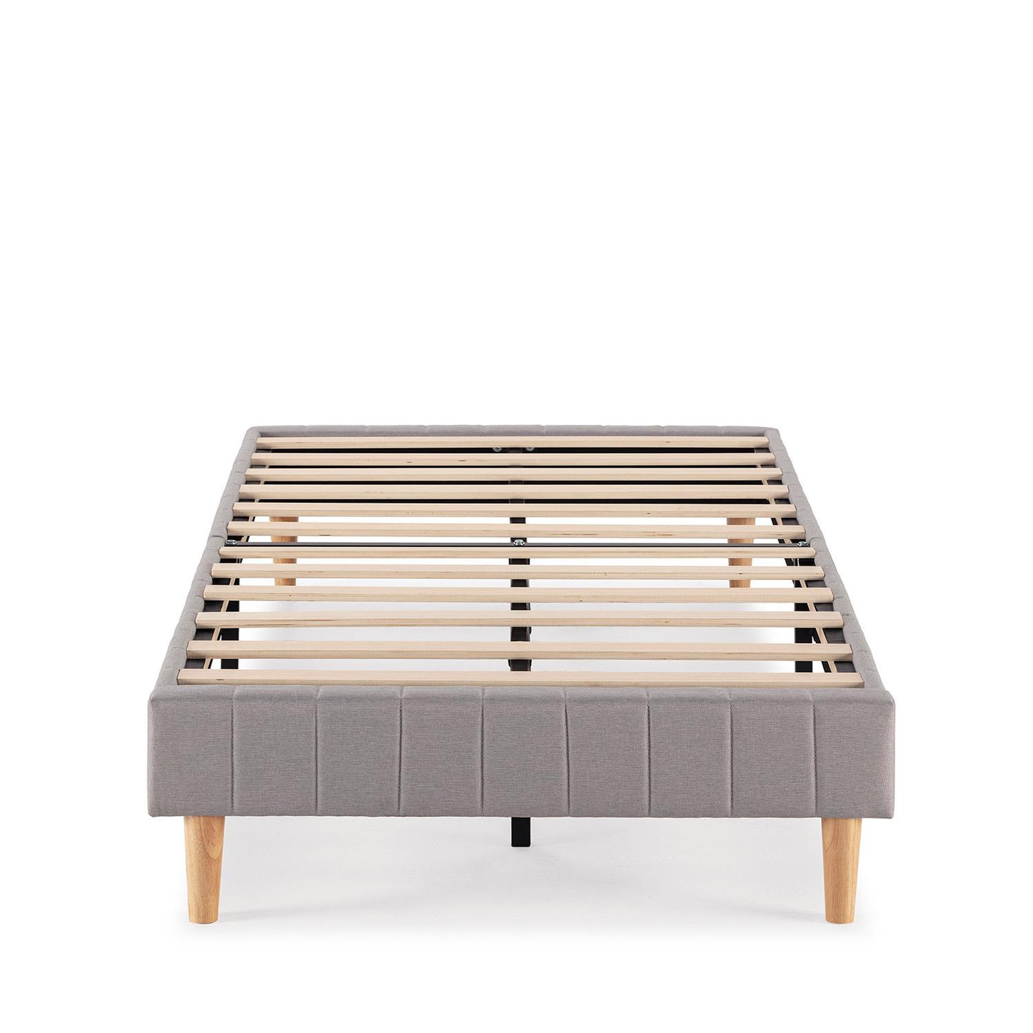 Voir la diapositive 3 : VS VENTA-STOCK Base rembourrée Eris 90x190 cm Gris clair