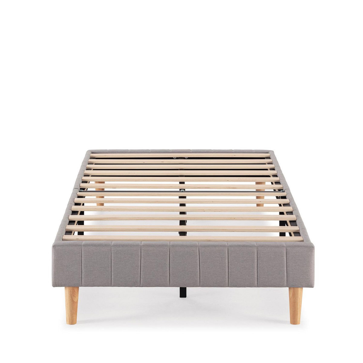 VS VENTA-STOCK Base rembourrée Eris 90x190 cm Gris clair