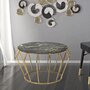 Voir la diapositive 5 : Paris Prix Table Basse Effet Marbre  History  78cm Noir & Or