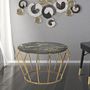 Voir la diapositive 5 : Paris Prix Table Basse Effet Marbre  History  78cm Noir & Or