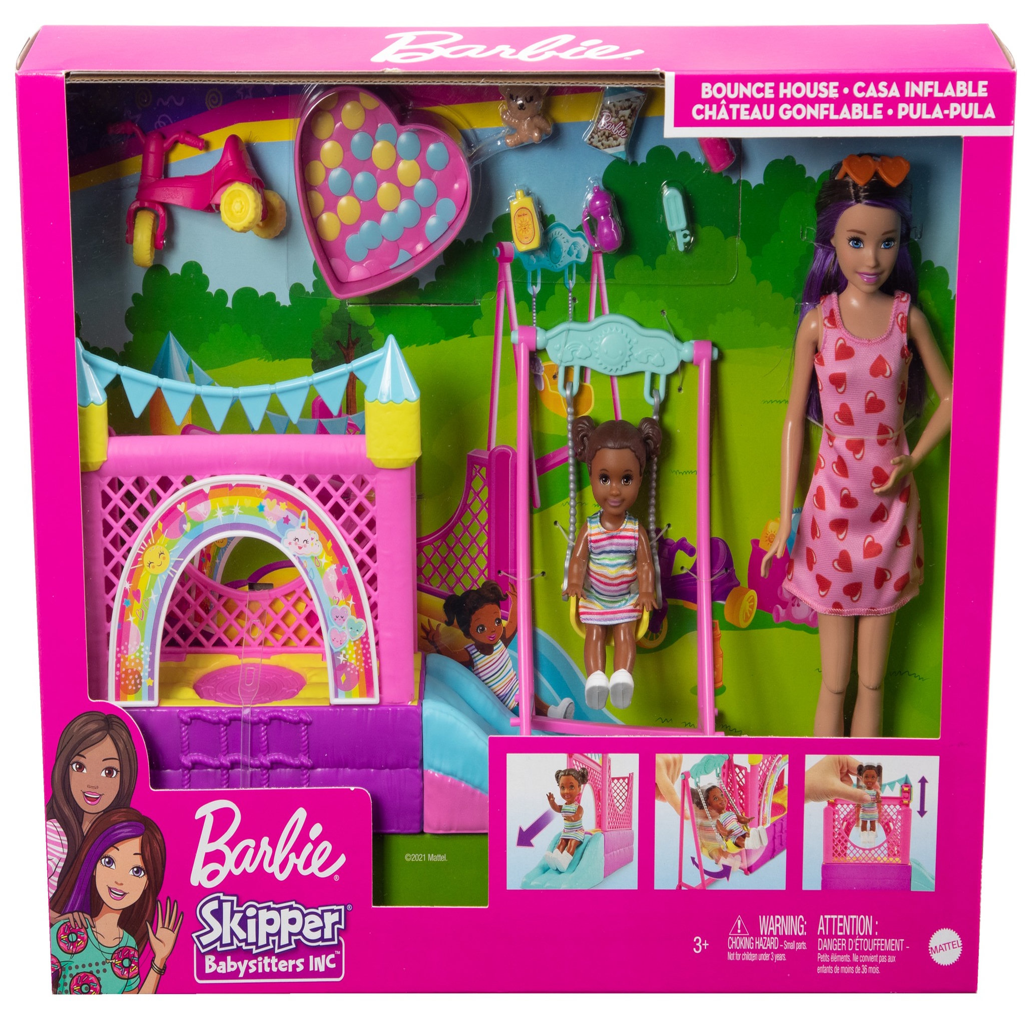 BARBIE Poupée Barbie Skipper aire de jeux 