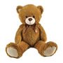 Voir la diapositive 1 : JEMINI Ours en Peluche Marron avec Noeud +/- 100 cm - PLANET PLUCH - Magnifique ours de 1 metre en peluche douce.