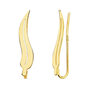 Voir la diapositive 1 : L'ATELIER D'AZUR Boucles d'Oreilles Or 18 Carats 750 Jaune - Contours Grimpeurs - Feuilles