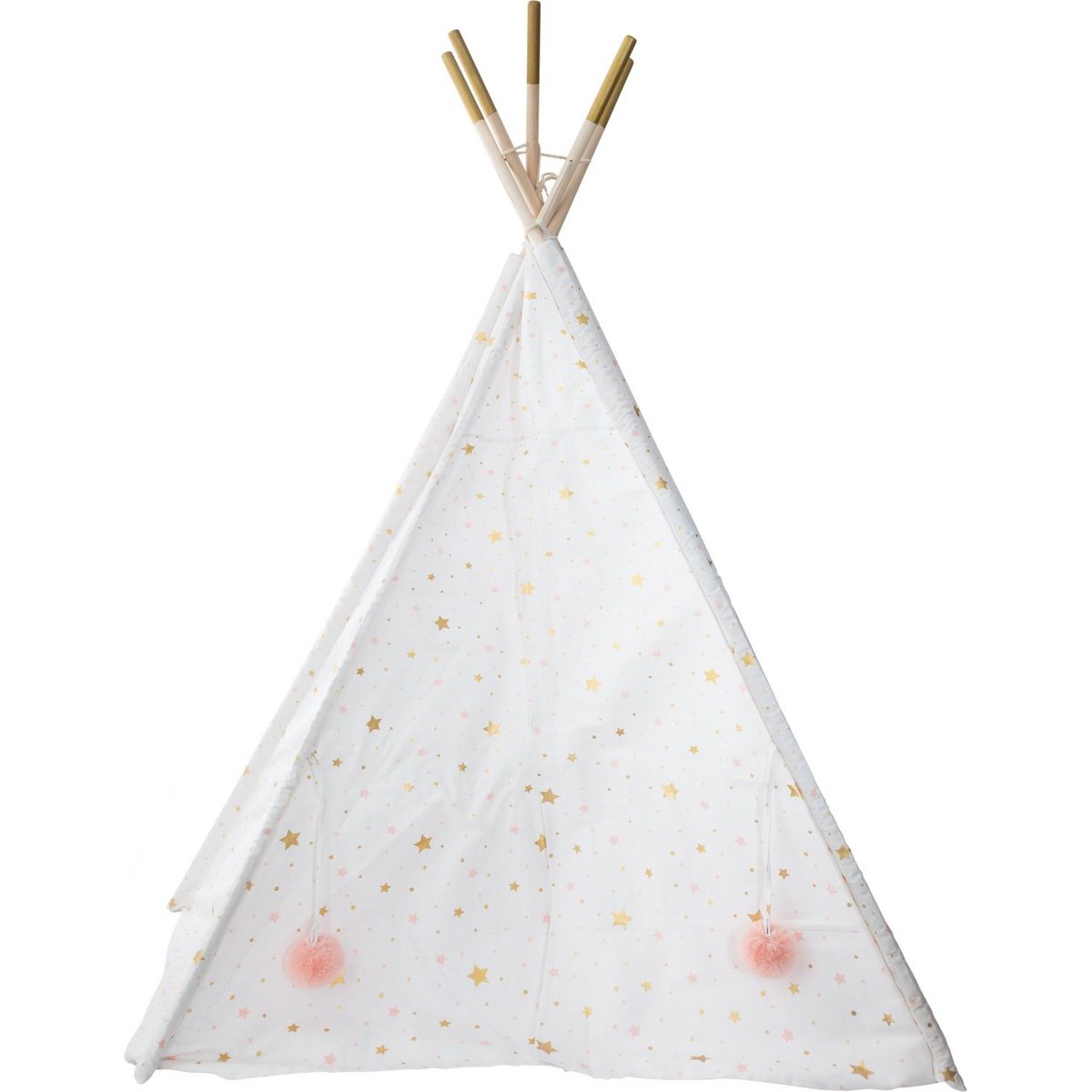 ATMOSPHERA FOR KIDS Tipi Déco Enfant à 5 Pieds avec Pompons Dorés