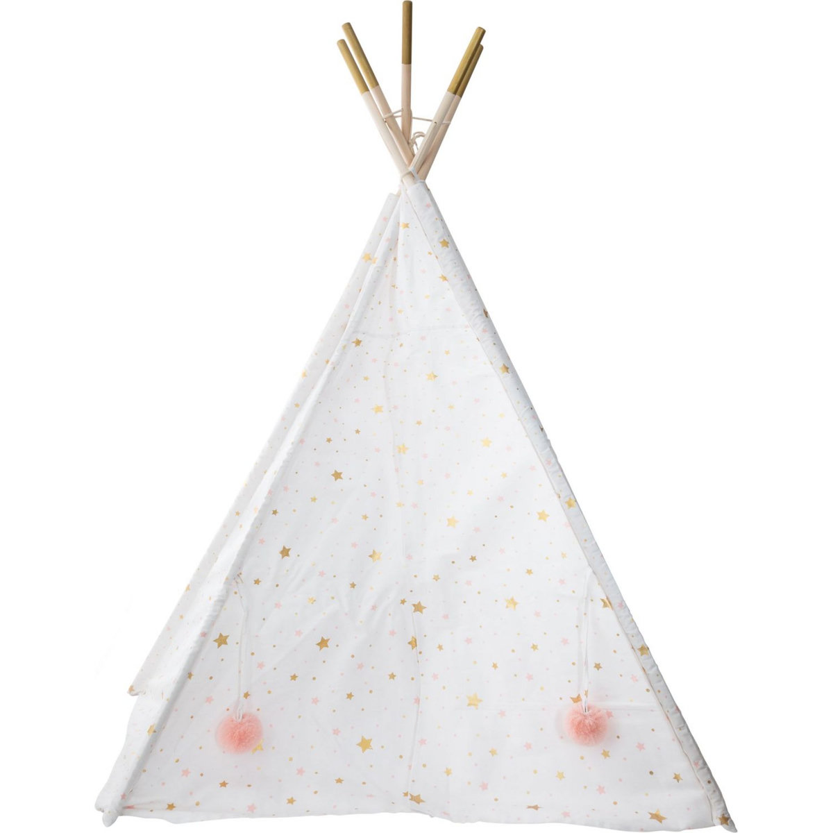 ATMOSPHERA FOR KIDS Tipi Déco Enfant à 5 Pieds avec Pompons Dorés