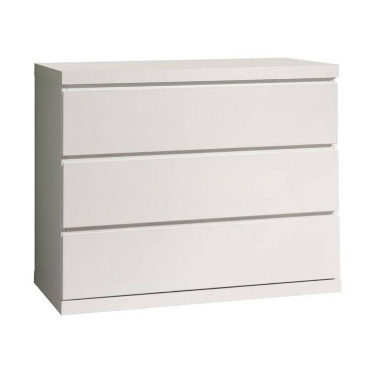 Paris Prix Commode 3 Tiroirs  Lara  110cm Blanc