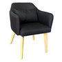 Voir la diapositive 1 : Paris Prix Fauteuil Scandinave en Tissu  Delante  67cm Noir