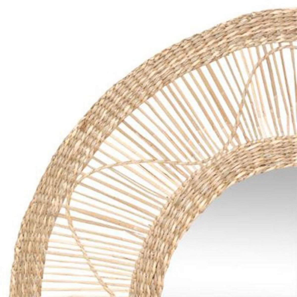 ATMOSPHERA Miroir Mural Design  Seagrass  57cm Naturel