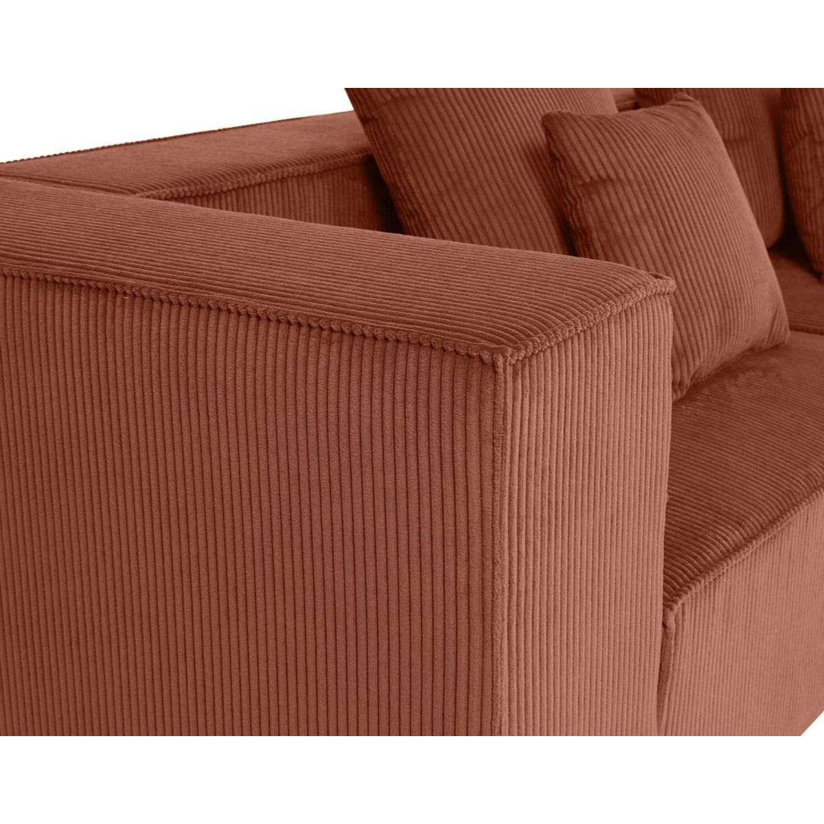 LISA DESIGN Colombine - canapé modulable droit - 3 places - en velours côtelé