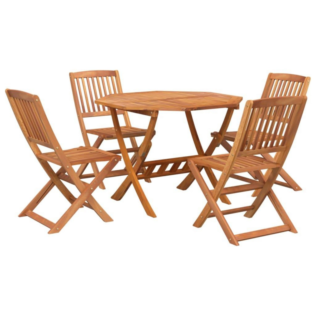 VIDAXL Ensemble a manger de jardin 5 pcs Bois d'acacia solide