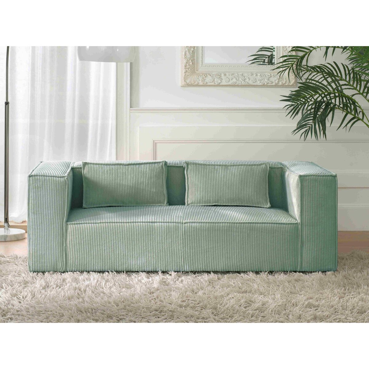 LISA DESIGN Stella - canapé fixe 2 places - en velours côtelé - style contemporain