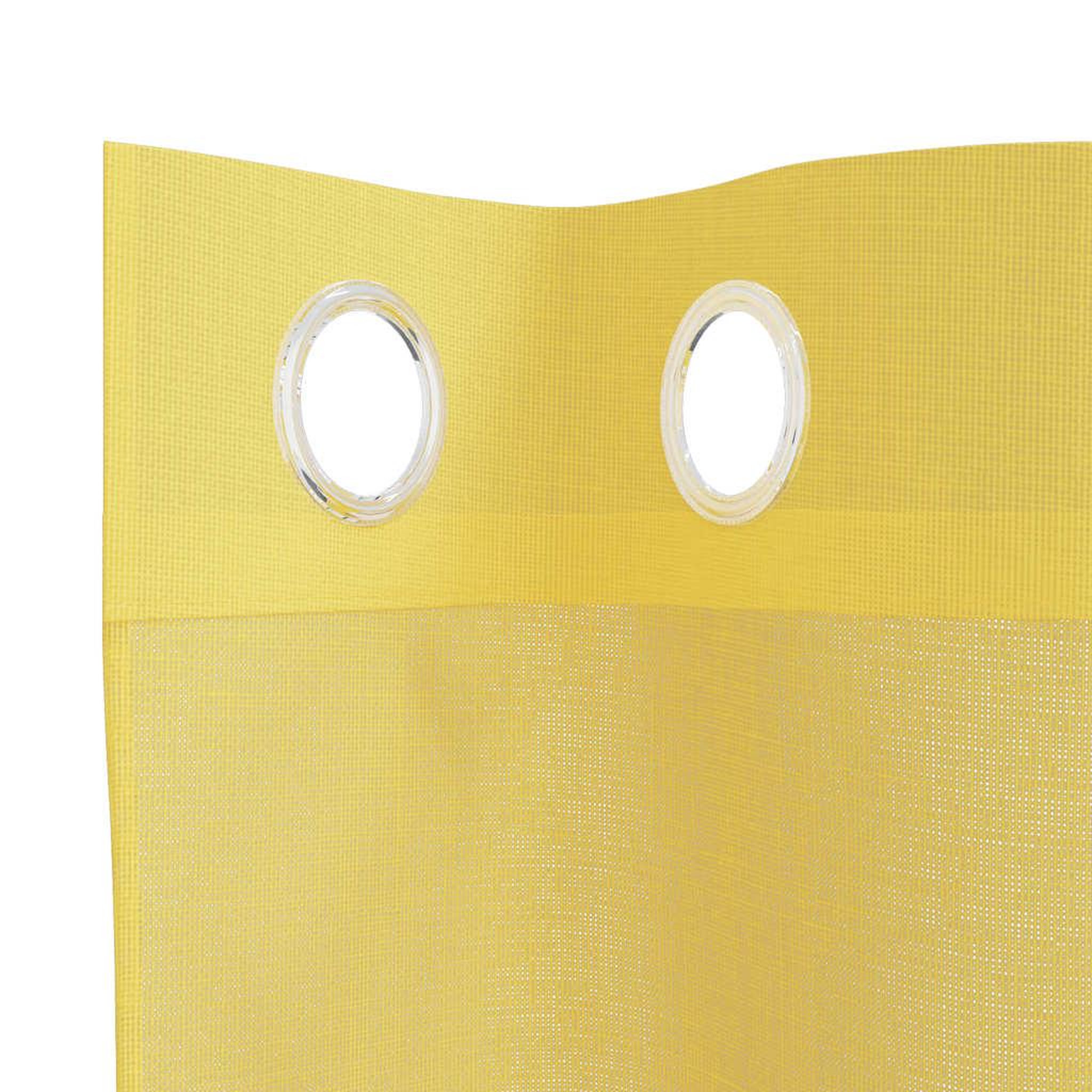 Voir la diapositive 5 : VIDAXL Rideaux en voile avec œillets 2 pcs jaune