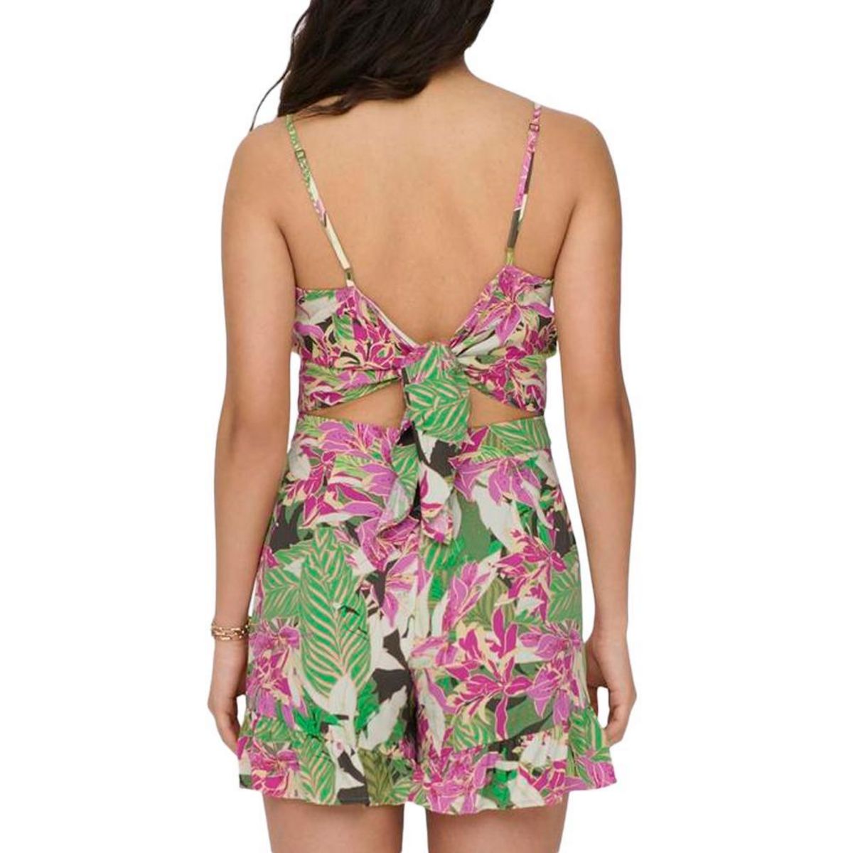 Only Combi  hort Fleuris Vert/Rose Femme Only  trap