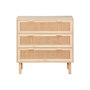 Voir la diapositive 5 : SWEEEK Commode 3 tiroirs cannage et décor bois CAMARGUE L 80 x P 40 x H 80cm