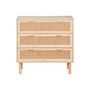 Voir la diapositive 5 : SWEEEK Commode 3 tiroirs cannage et décor bois CAMARGUE L 80 x P 40 x H 80cm