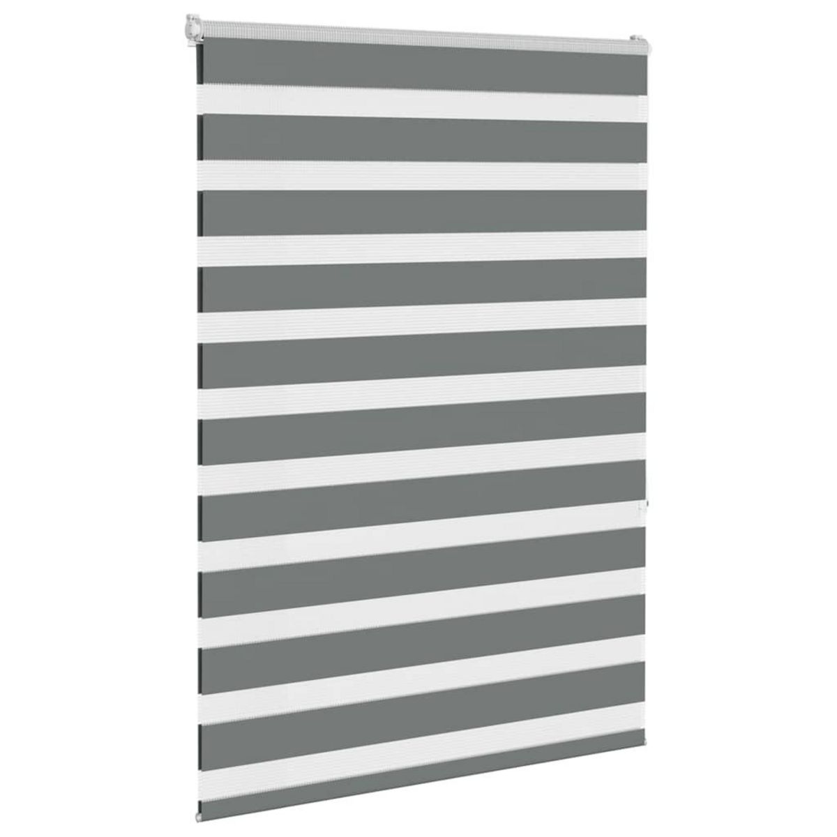 VIDAXL Store zebre gris fonce largeur du tissu 90,9 cm polyester