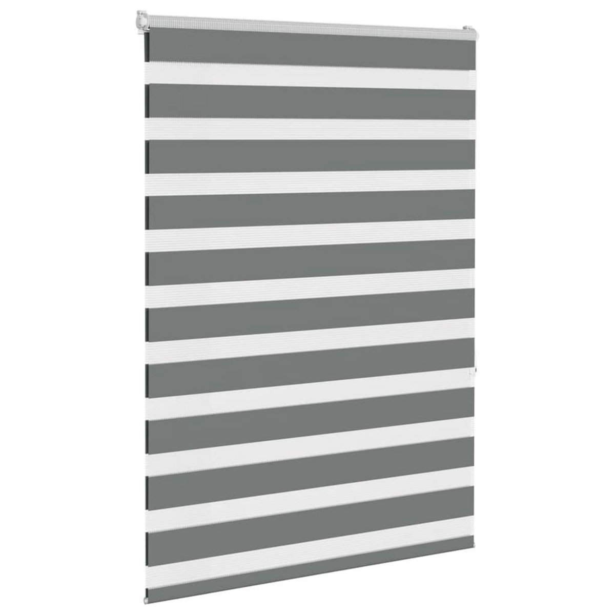 VIDAXL Store zebre gris fonce largeur du tissu 90,9 cm polyester