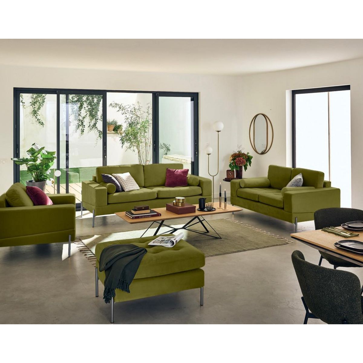 LISA DESIGN Isaure - pouf en velours