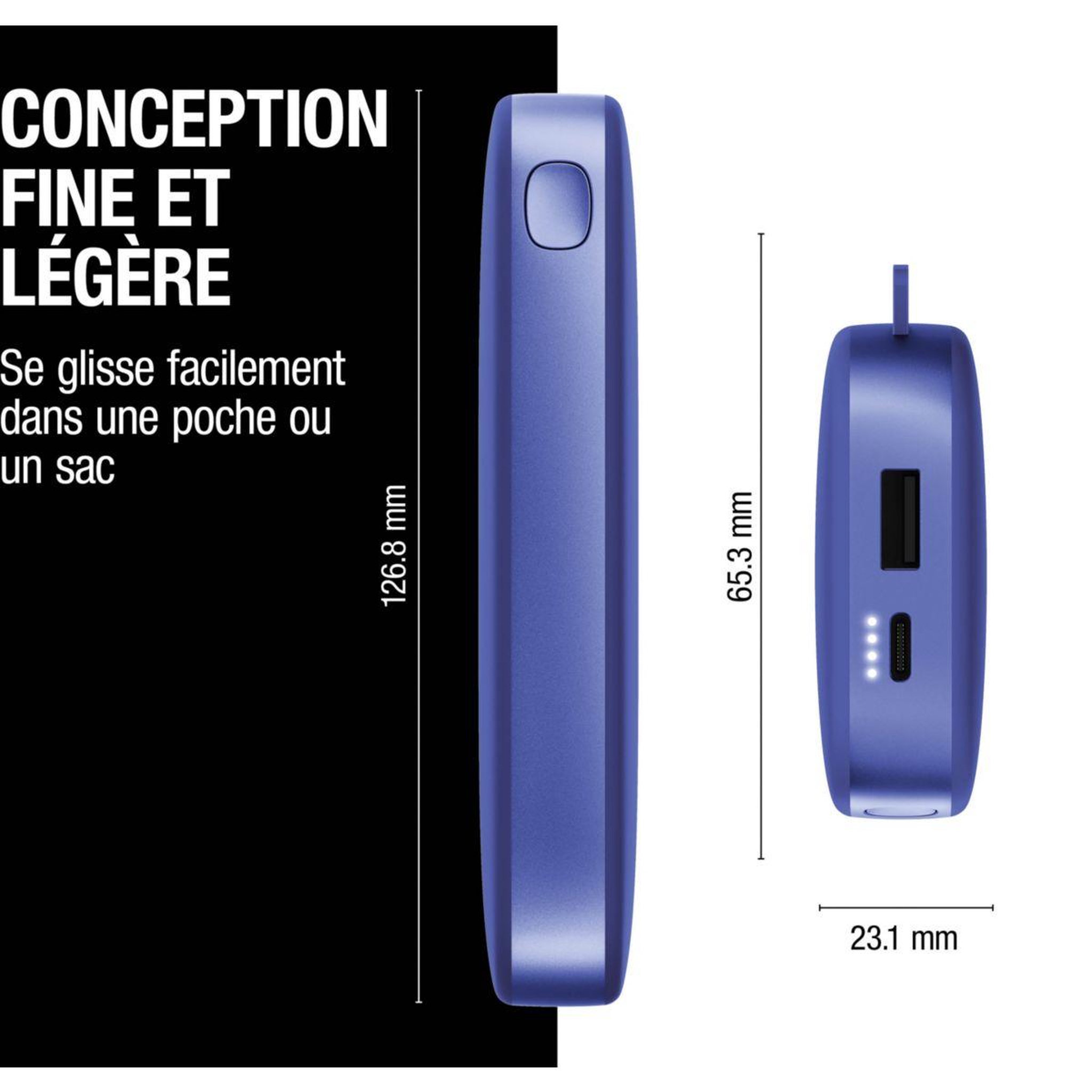 Voir la diapositive 5 : FRESH'N REBEL Batterie nomade 12000mAh USB-C ultra-rapide 20W Bleu