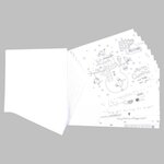 Paris Prix Lot de 10 Cartes de Noël  A Colorier  14cm Blanc