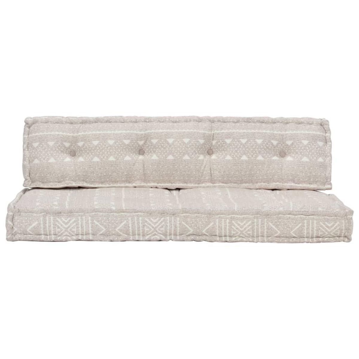 VIDAXL Coussin de canape palette Marron clair Tissu Patchwork