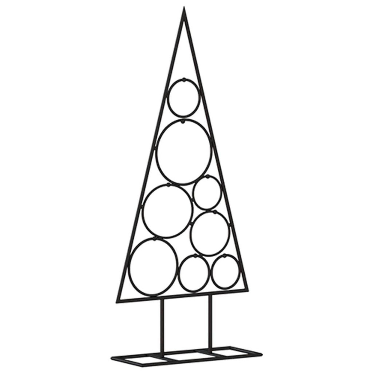VIDAXL Arbre de Noël en metal pour decoration noir 60 cm