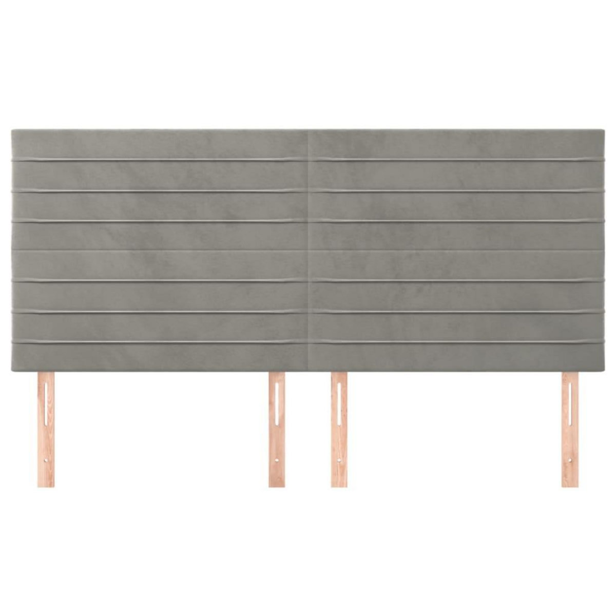 VIDAXL Tetes de lit 4 pcs Gris clair 80x5x78/88 cm Velours