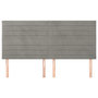 Voir la diapositive 3 : VIDAXL Tetes de lit 4 pcs Gris clair 80x5x78/88 cm Velours