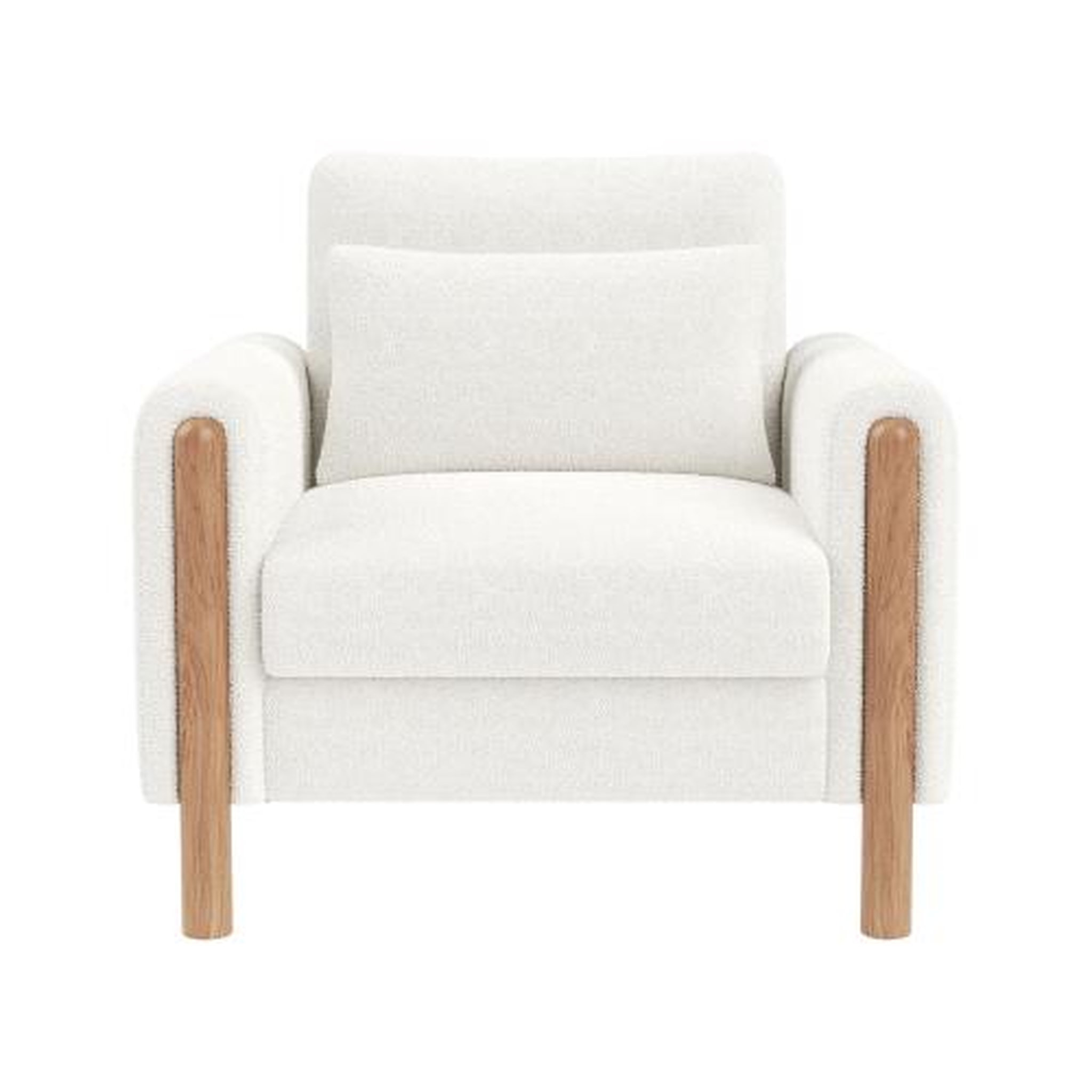 MERAX Fauteuil avec pieds bois. Coloris disponibles : Gris, Blanc, Vert