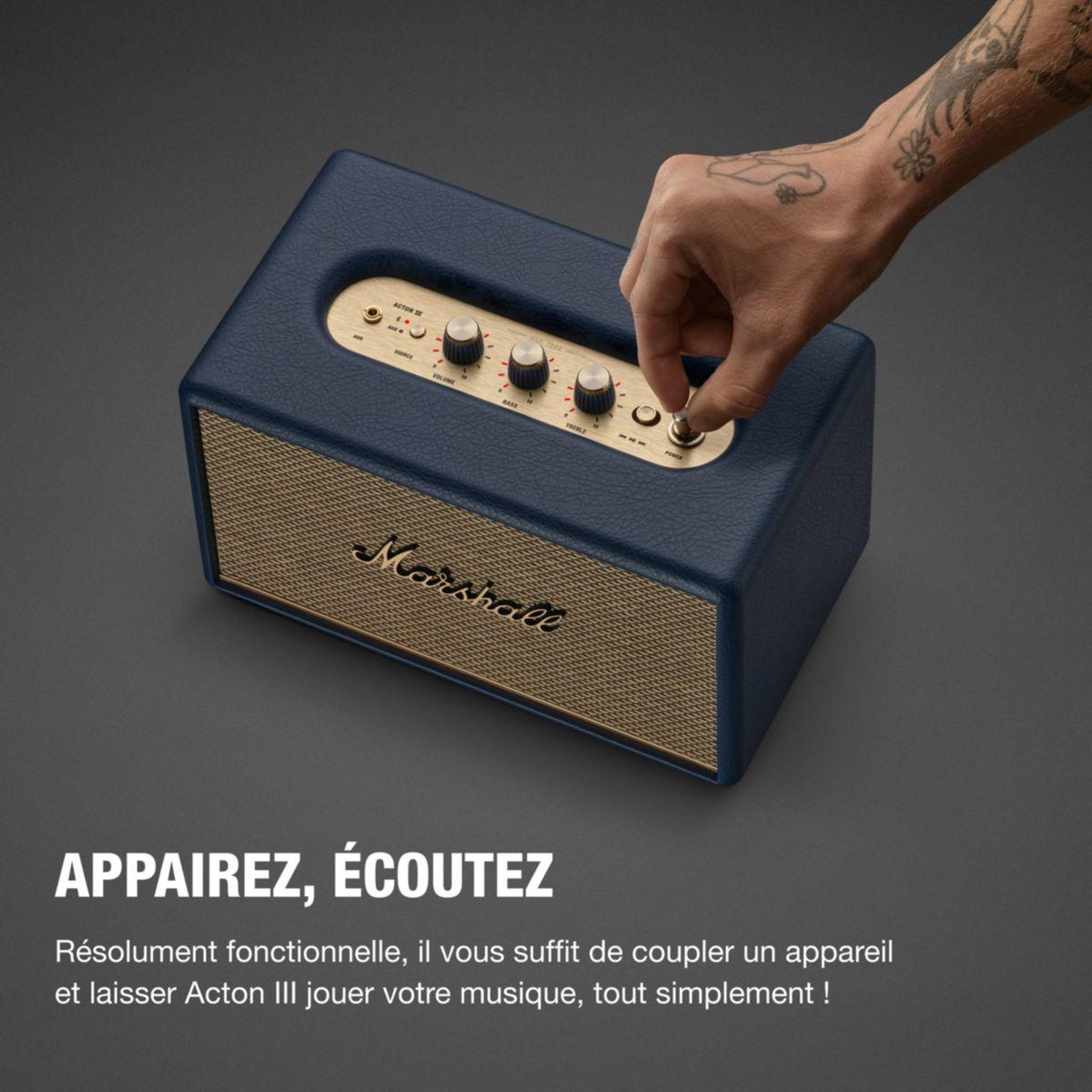 Voir la diapositive 3 : MARSHALL Enceinte résidentielle acton iii midnight