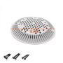 Voir la diapositive 2 : Hayward Grille bonde de fond ronde bombée avec vis pour piscine - Diam 19,5 cm - Blanc - WGX1048E