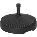 OUTSUNNY Pied de parasol design rond dia.55 x 30 cm - lestage eau sable - HDPE noir