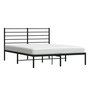 Voir la diapositive 5 : VIDAXL Cadre de lit metal sans matelas avec tete de lit noir 140x190cm