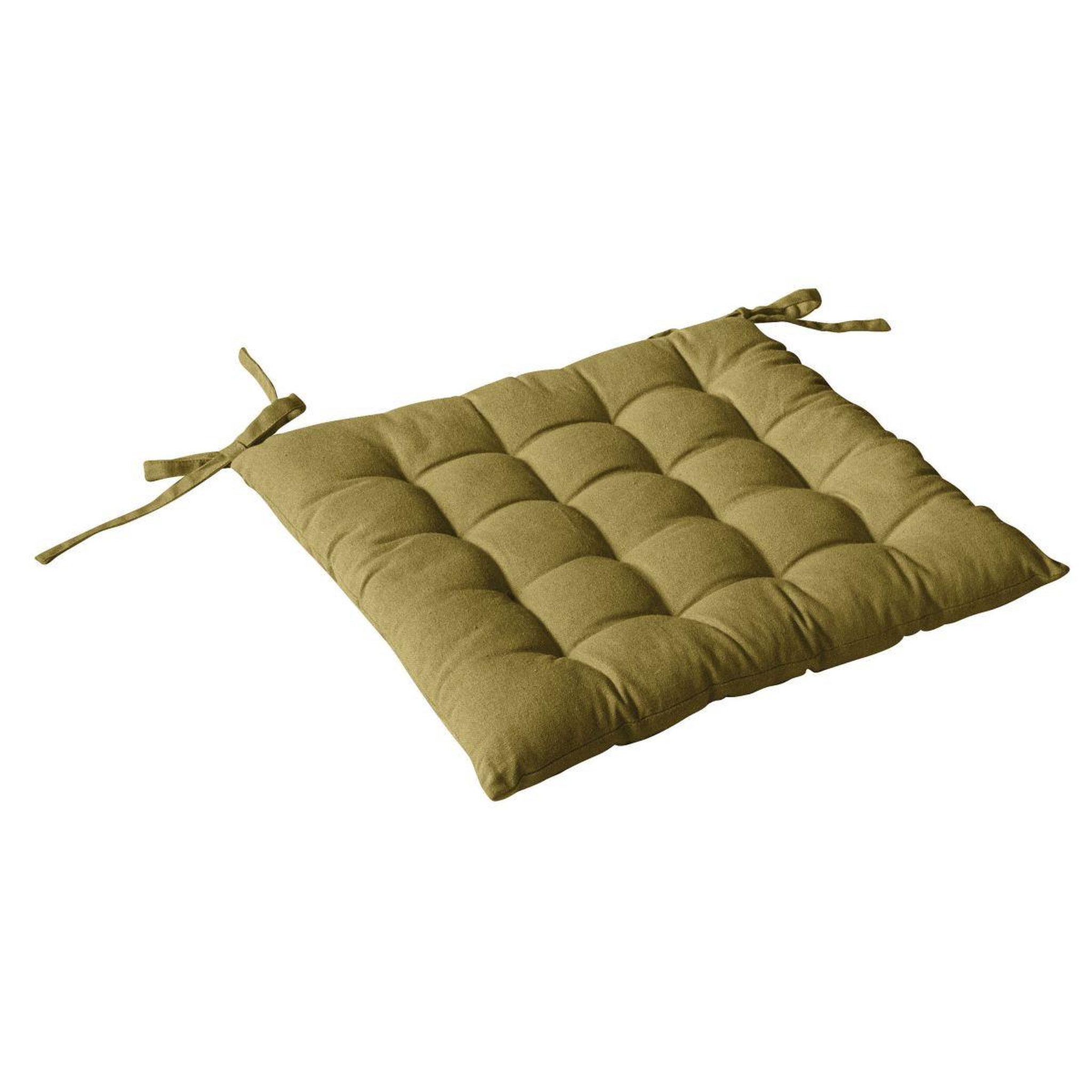 ENJOY HOME Galette de Chaise Piquée Uni  Panama  38x38cm Bronze