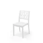 ARETA Lot de 4 chaises de jardin - Résine - Blanc - TETI