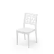 ARETA Lot de 4 chaises de jardin - Résine - Blanc - TETI
