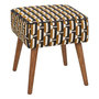 Voir la diapositive 1 : ATMOSPHERA Tabouret d'appoint en tissu jacquard CHIARA