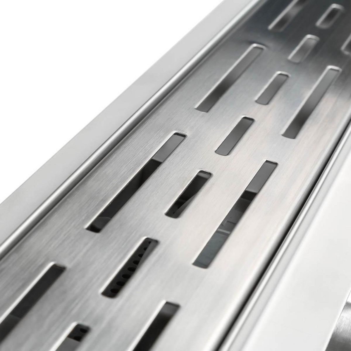 tectake Caniveau de douche en acier inoxydable gris