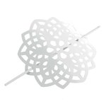 Paris Prix Embrasse de Rideau Broche  Rosae  17cm Blanc
