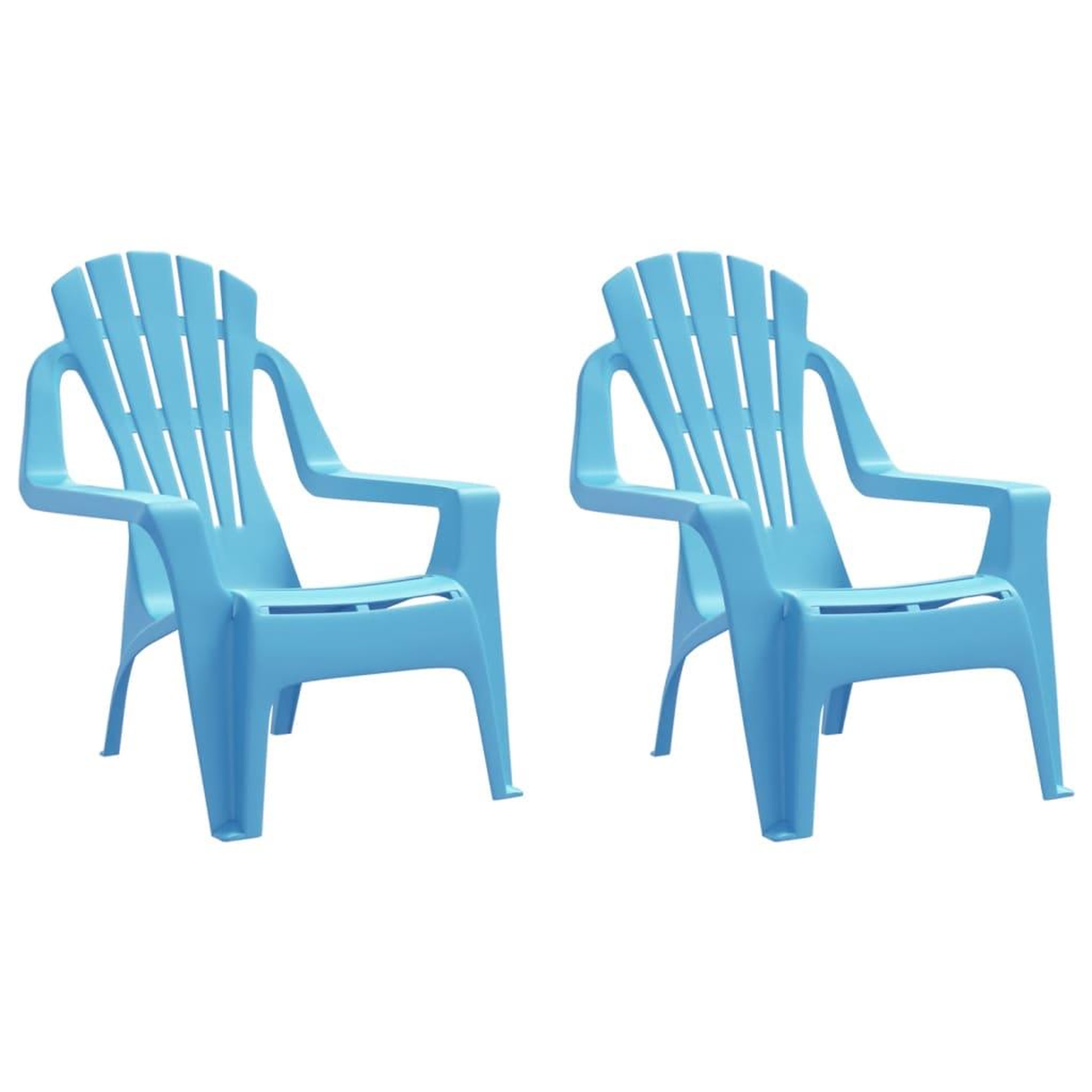 Voir la diapositive 2 : VIDAXL Chaises de jardin pour enfants lot de 2 bleu 37x34x44 cm PP