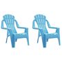 Voir la diapositive 2 : VIDAXL Chaises de jardin pour enfants lot de 2 bleu 37x34x44 cm PP
