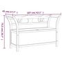 Voir la diapositive 6 : VIDAXL Banc Gris 107x45x75,5 cm Bois de sapin solide
