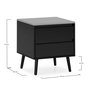 Voir la diapositive 6 : VS VENTA-STOCK Table de chevet Desi 2 tiroirs couleur Noir