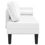 Voir la diapositive 4 : VIDAXL Chaise longue avec coussins blanc similicuir